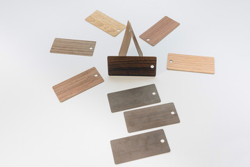 abstract composition of color sample cards on a light background. color plates with texture for selecting the material .