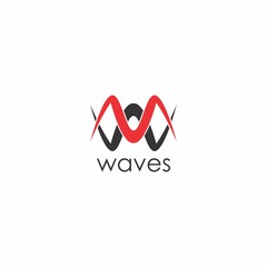 waves vector logo concept design template