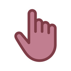 Hand pointing up icon