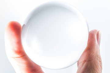 Crystal Ball Reflection in the Palm of your Hand!