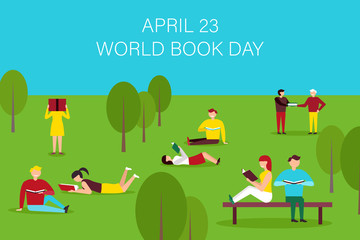 April 23 - world book day. vector illustration.