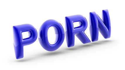 Porn in white background. 3D Illustration.