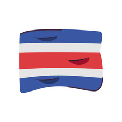 costa rica flag country isolated icon