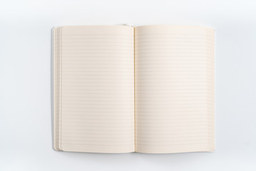 white notebook on white background with clipping path - Image