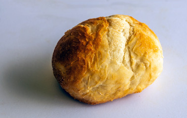  A round loaf surrounded by white background