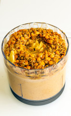  Lentil humus surrounded by white background