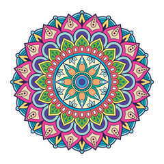 Colorful mandala ornament. Vector illustration