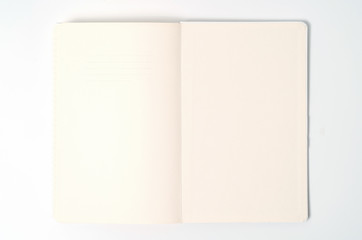 white notebook on white background with clipping path