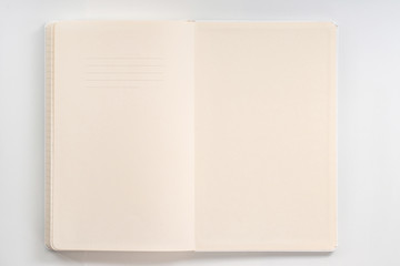 Top view collection of notebook front