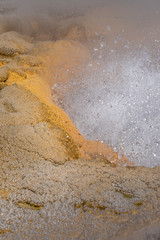 Close up of the boiling water of the Pump Geyser, Yellowstone