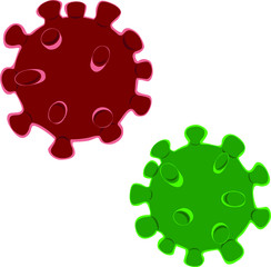 Coronavirus, medecine, virus, illness, laboratory.  Vector illustration.