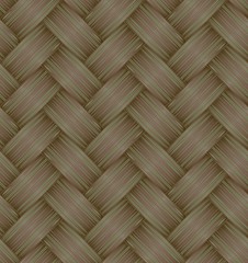 Brown Plaited Background. Seamless Pattern.