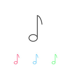 Music note icon flat.