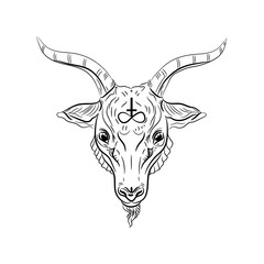 Goat headed demon,Upside down cross,Baphomet,Satan