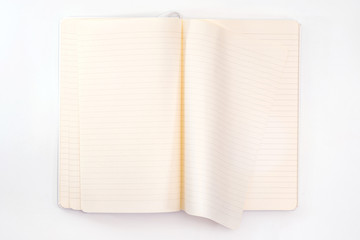 Top view collection of notebook front
