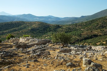Mycenae - an archaeological site near Mykines in Argolis, Peloponnese, Greece. In the second...