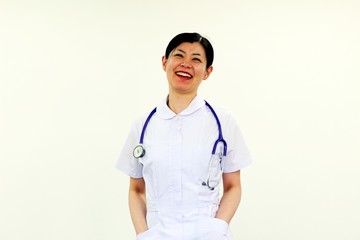女性　看護師　ドクター　医師　笑顔