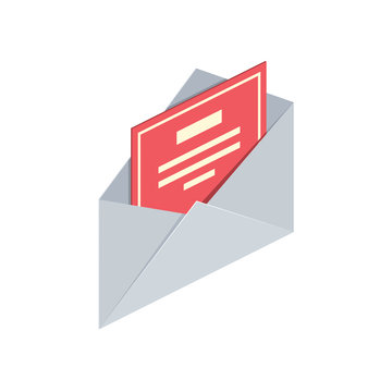 Post email. Vector 3d isometric, color web icon, new flat style. Creative illustration design, graphic idea for infographics.