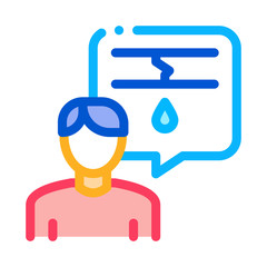 Man Talk Pipe Icon Vector. Outline Man Talk Pipe Sign. Isolated Contour Symbol Illustration