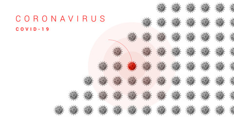 Concept of coronavirus spread. Epidemic. Vector illustration