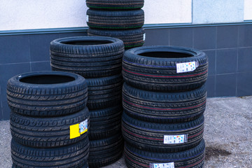 Car tires in large numbers © Nariman