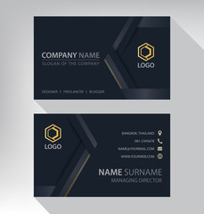 Business card in modern luxury style black and gold color