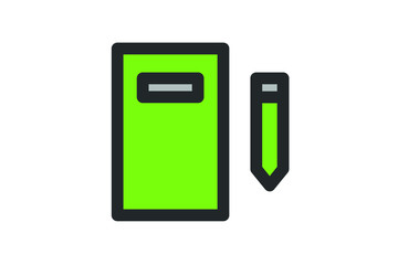 Book and pen icon design, preference icon