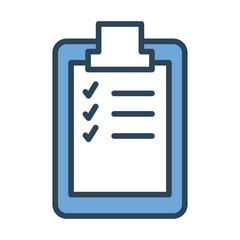 medical check list document half line and color style icon