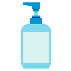 Bottle of liquid antibacterial soap Isolated on a white background. Flat design. Vector illustration