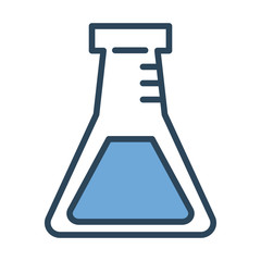 medical tube test laboratory half line and color style icon