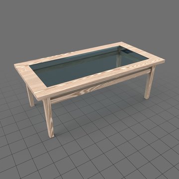 Modern glass top table