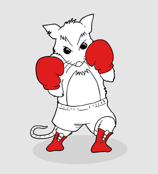Creative design of boxing rat draw