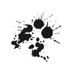 Creative design of black paint stain