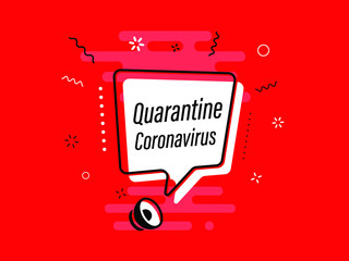 Quick Tips badge with Loudspeaker. Illustrations concept coronavirus COVID-19. Virus wuhan from China. Alert on Pandemia. 