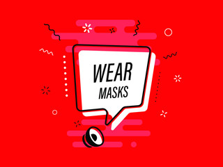 Quick Tips badge with Loudspeaker. Illustrations concept coronavirus COVID-19. Virus wuhan from China. Alert on Pandemia. 