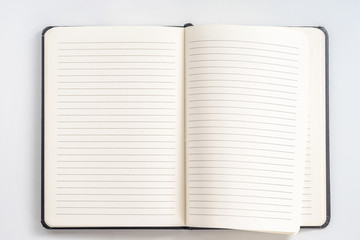 Top view collection of notebook front