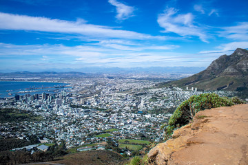 View from Lions Head, Cape Town, South Africa near Table Mountain