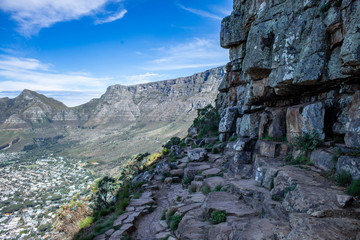 View from Lions Head, Cape Town, South Africa near Table Mountain