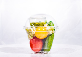 healthy food sprouts ,vegetarian salad with sprouts