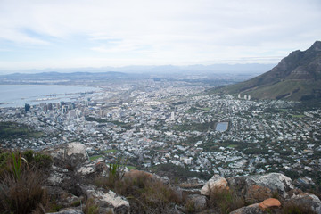 View from Lions Head, Cape Town, South Africa near Table Mountain