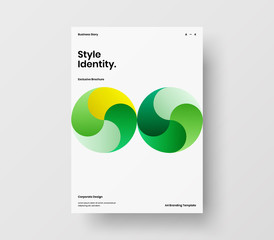 Amazing business presentation vector A4 vertical orientation front page mock up. Modern corporate report cover abstract geometric illustration design layout. Company identity brochure template.