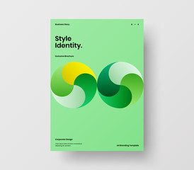 Amazing business presentation vector A4 vertical orientation front page mock up. Modern corporate report cover abstract geometric illustration design layout. Company identity brochure template.