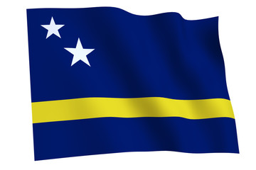 Curacao Flag waving