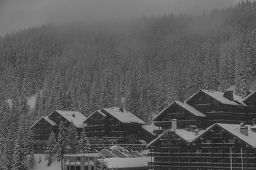 house in the snow