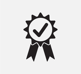 Award approved icon vector logo design template