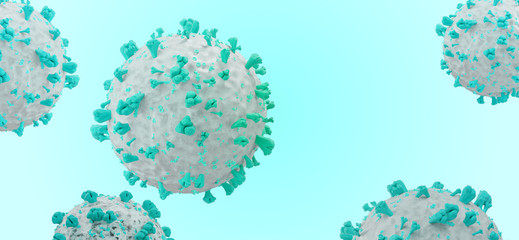 virus cell symbolic image 3d-illustration. elements of this image furnished by NASA
