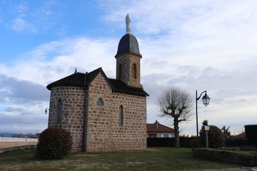 Chapelle de Rampot ou Notre Dame de Bon Secours à Haute Rivoire construite en 1864 - Village de Haute Rivoire - Département du Rhône - France