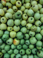 lots of ripe delicious sweet apples to eat like a background