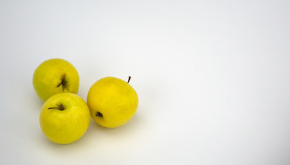 appetizing fresh fruit apples on a white background