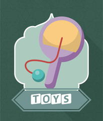 ping pong racket toy icon